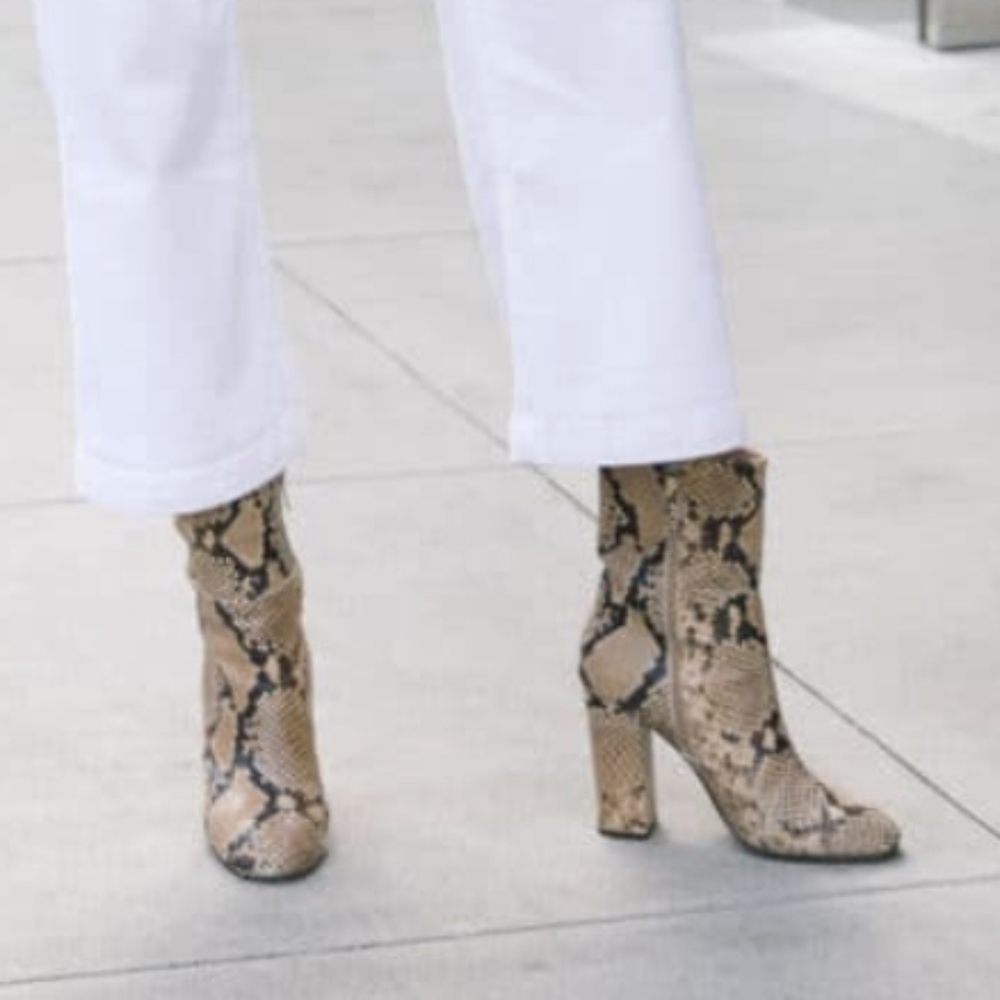 Sergio Todzi Snakeskin Booties 40